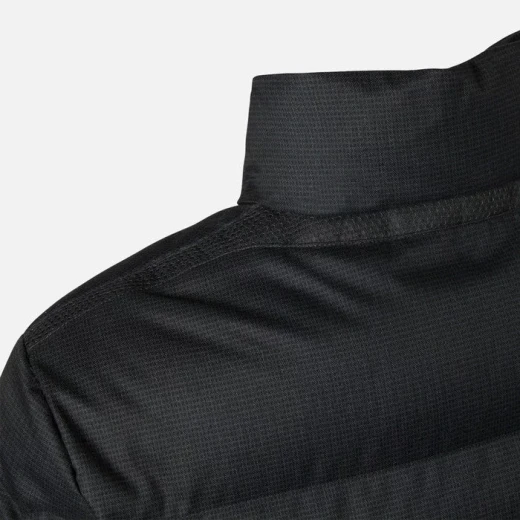 Geox Asphalt Man Levico Jacket Black 60 Men's Short Anorak Water Resistant Wind Blocking Polyester Fabric with Wool Like Texture Micro Pattern Print Fast Delivery Easy Exchange - Asphalt - Image 5