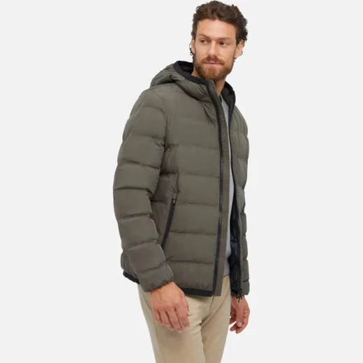 Geox Spherica Man Olive Green Parka Jacket with Hood Ultra Comfortable Breathable Windblocking 60 Rosin Environmental Padding for Men Fast Delivery Easy Exchange Geox Spherica Man Olive Green Parka Jacket with Hood Ultra Comfortable Breathable Windblocking 60 Rosin Environmental Padding for Men Fast Delivery Easy Exchange