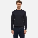Geox Knit Man Crew Neck Sweater Black XXL Featuring Merino Wool Blend Recycled Fibers Comfortable Design Timeless Classic Versatile for All Occasions Item Code M3670C T3064 F9000