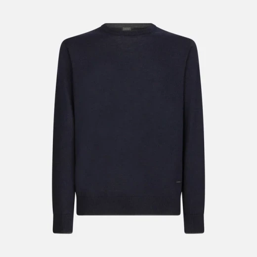 Geox Knit Man Crew Neck Sweater Black XXL Featuring Merino Wool Blend Recycled Fibers Comfortable Design Timeless Classic Versatile for All Occasions Item Code M3670C T3064 F9000 - Image 3