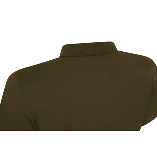 Geox Men's Polo Shirt Washed BCI Cotton Jersey Short Sleeve Olive Color XL Size with Side Split Hems and Slightly Lower Back Hemline Fast Delivery and Easy Exchange - Image 4
