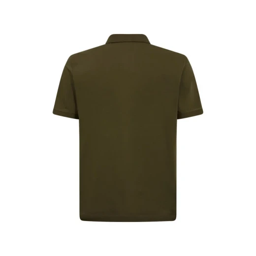 Geox Men's Polo Shirt Washed BCI Cotton Jersey Short Sleeve Olive Color XL Size with Side Split Hems and Slightly Lower Back Hemline Fast Delivery and Easy Exchange - Image 5