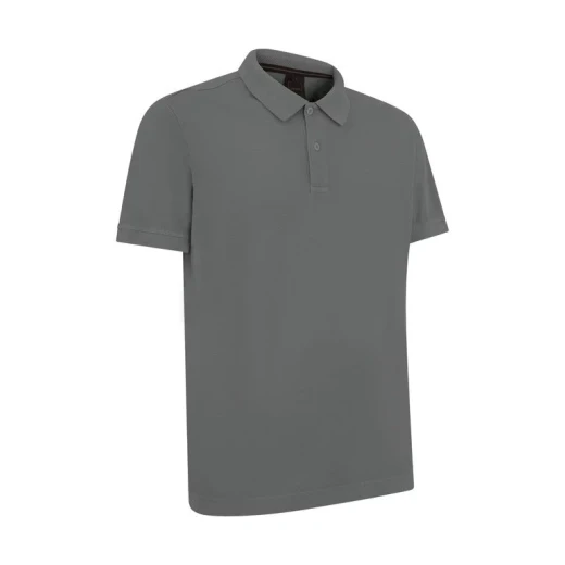 Geox Polo Shirt Men's Smoked Pearl Color Short Sleeve BCI Cotton Jersey Casual Wear with Side Split Hems and Slightly Lower Back Hem Size L. Item M4510N.T3097.F9128 - Image 3