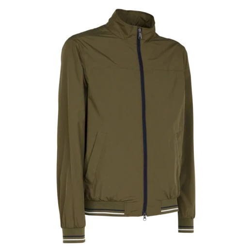 Jharrod Men's Bomber Jacket Military Green Lightweight Windproof 50 - Geox - Image 3