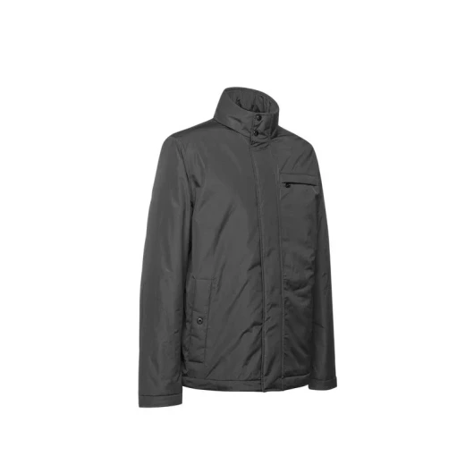 Geox Vincit Man's Recycled Urban Jacket with Detachable Hood, Water Repellent, Windproof, EcologicWARM Wadding, Perfect for City & Office Wear, Size 56, Grey Color - Geox - Image 2