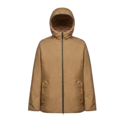Clintford Men's Waterproof Parka Jacket in Brown, Size 54, with Recycled Polyester Twill, EcologicWARM Wadding for Superior Comfort and Protection from Pouring Rain, Fast Delivery