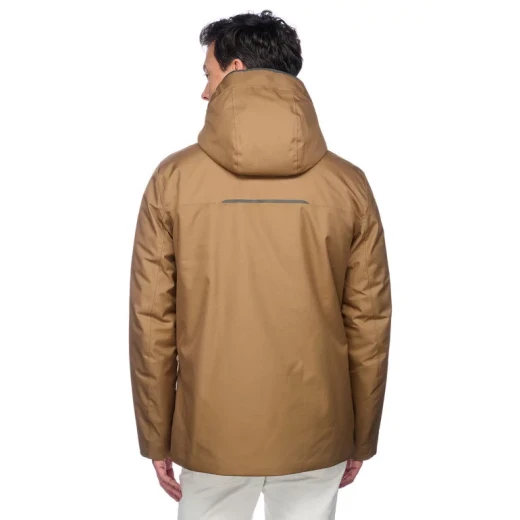 Clintford Men's Waterproof Parka Jacket in Brown, Size 54, with Recycled Polyester Twill, EcologicWARM Wadding for Superior Comfort and Protection from Pouring Rain, Fast Delivery - Geox - Image 9