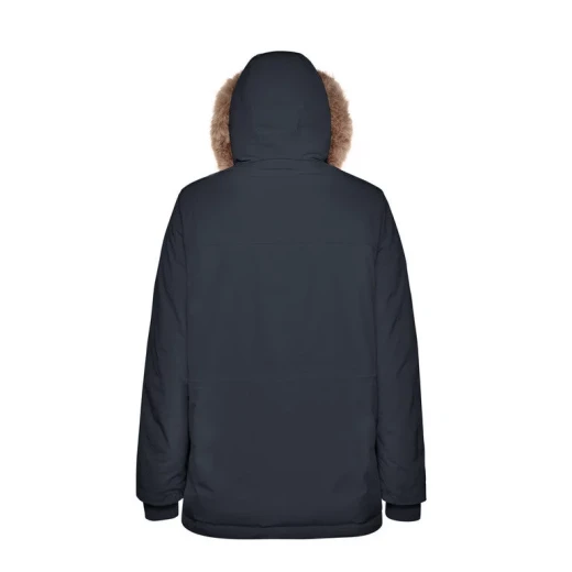 Norwolk Man Sky Captain Longline Parka Jacket Removable Faux Fur Trim - Geox - Image 4