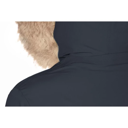 Norwolk Man Sky Captain Longline Parka Jacket Removable Faux Fur Trim - Geox - Image 5