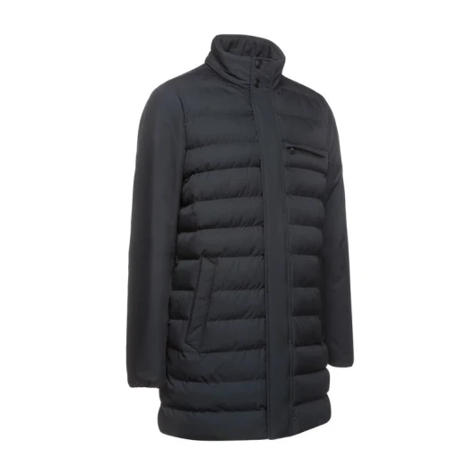 Geox Sile Man Longline Jacket Sky Captain 50 Men's Water Repellent Wind Resistant Padded Everyday Coat 3 External Pockets Fast Delivery and Easy Exchange - Geox - Image 4