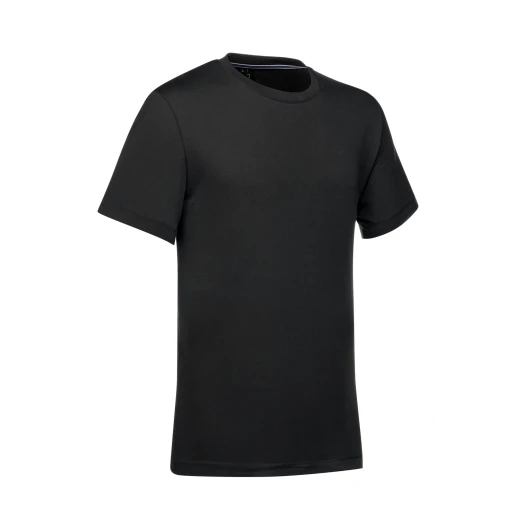 Men's Black Cotton Crew Neck T Shirt Size M Minimalist Design Everyday Wear - Geox - Image 3