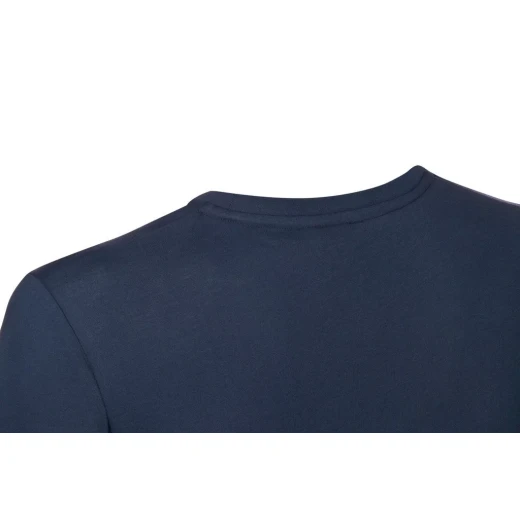 Men's Crew Neck T Shirt Sky Blue Color Block Cotton Jersey M - Geox - Image 9