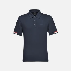 POLO MAN Men's Sky Captain Polo Shirt, Made From Pique Cotton, Classic Collar, Side Vents, Breathable Design, Casual City Wear, Size M