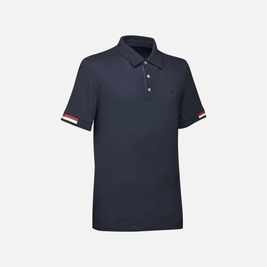 POLO MAN Men's Sky Captain Polo Shirt, Made From Pique Cotton, Classic Collar, Side Vents, Breathable Design, Casual City Wear, Size M - Geox - Image 9