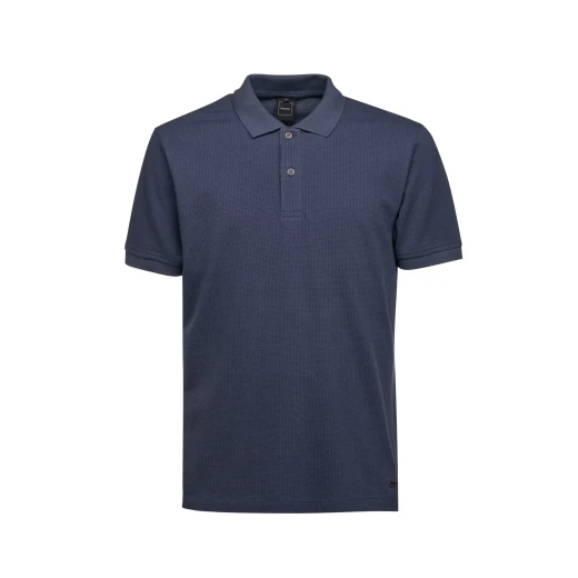 Polo Man Majolica Blue Piqué Cotton Short Sleeve Polo Shirt for Men with Micro Print Pattern, Comfortable and Breathable Design, Large Size, SKU: M5510T.T3247.F1642 - Geox - Image 2