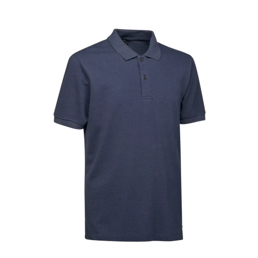 Polo Man Majolica Blue Piqué Cotton Short Sleeve Polo Shirt for Men with Micro Print Pattern, Comfortable and Breathable Design, Large Size, SKU: M5510T.T3247.F1642 - Geox - Image 6