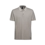 قميص بولو رجالي من POLO MAN بلون سموكيد بيرل بيكيه قطن بطبعة صغيرة بأكمام قصيرة 100٪ مسامي وأنيق للاستخدام اليومي مقاس M - جيوكس