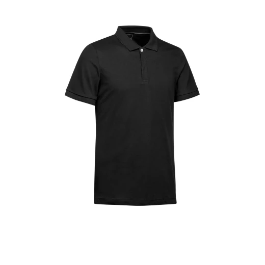 Geox Spherica™ Polo Shirt for Men Black Size Large Breathable Stretch Pique Cotton Casual Wear with Personalized Logo Detail for Effortless Off Duty Outfits SKU M5510W.T3236.F9000 - Polo - Image 6