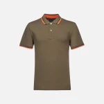 Polo Man Brown Pique Cotton Polo Shirt for Men, Short Sleeve, Size M - Geox