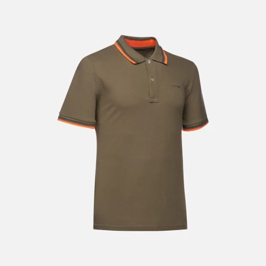 Polo Man Brown Pique Cotton Polo Shirt for Men, Short Sleeve, Size M - Geox - Image 3