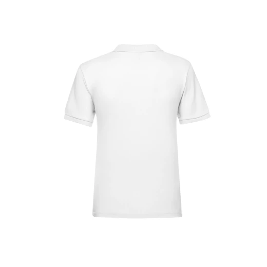 قميص بولو رجالي أبيض من القطن بيكيه XXL من POLO MAN بأكمام قصيرة وياقة كلاسيكية وفتحات جانبية يسمح بالتهوية مريح للملابس غير الرسمية SKU:M5511B.T3240.F2128 - جيوكس - Image 4