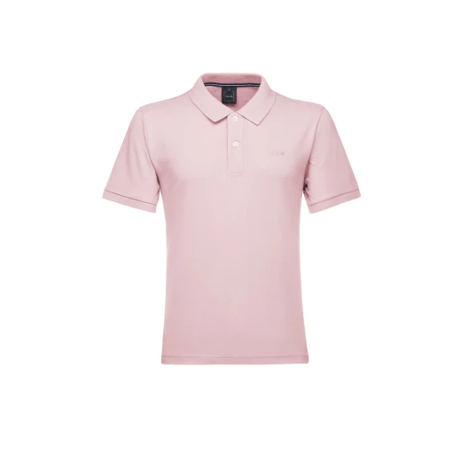 POLO MAN Men's Pink Polo Shirt Size L Breathable Cotton Piqué Fabric Classic Collar Side Vents Casual Wear Summer 2024 Collection Comfortable and Stylish - Geox - Image 2