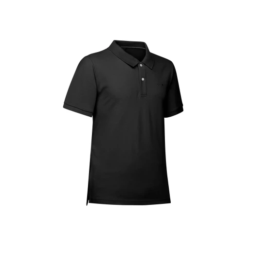 Polo Man Men's Black Polo Shirt with Classic Collar and Side Vents in M Size, Crafted From Breathable Cotton Pique for Casual City Wear, M5511B.T3240.F9000 - Geox - Image 7