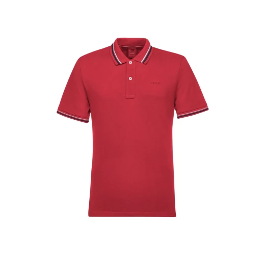 POLO MAN Men's Polo Shirt XXL Red Cotton Piqué Short Sleeve Breathable Contrasting Striped Collar Casual City Dressing Comfortable Fit SKU M5512A T3237 F7241 - Polo man - Image 5