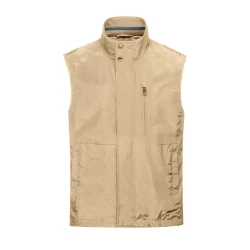 Vincit Men's Oxford Tan Functional Sporty Vest for Everyday Wear and Layering