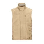 VINCIT MAN Oxford Tan Vest 52 Sporty Modern Design Breathable Cotton Nylon Layering Piece Ideal for Off Duty Styling Between Seasons - Vincit