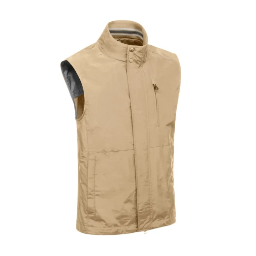 Vincit Men's Oxford Tan Functional Sporty Vest for Everyday Wear and Layering - Geox - Image 3
