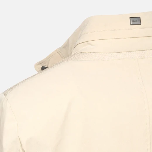 Damon Man Brown Rice 52 Mid Length Field Jacket for Men Water Repellent Windproof Removable Hood Adjustable Waist Practical Pockets Textured Polyester Twill Nylon Regular Fit - Geox - Image 5