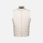 Warren's Man Sleeveless Down Vest 48 Off White Recycled Polyester Windproof Water Repellent Quilted Design Front Zip Pockets Travel Ready - Geox