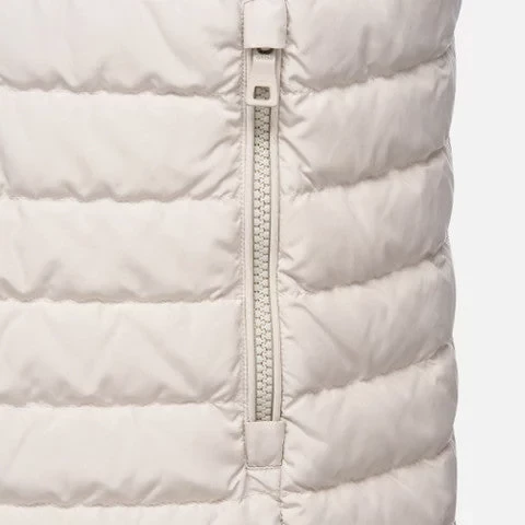 Warrens Man Sleeveless Down Vest Off White Water Repellent Recycled Polyester - Warrens - Image 6