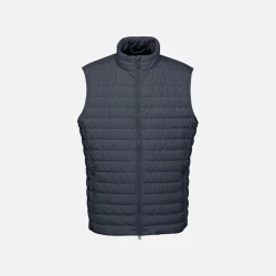 Warren's Man Sleeveless Down Vest Ultra Light Quilted Design Water Repellent Windproof Recycled Polyester Jacket 48/Sky Captin. Perfect for Travel & Trans-Seasonal Wear