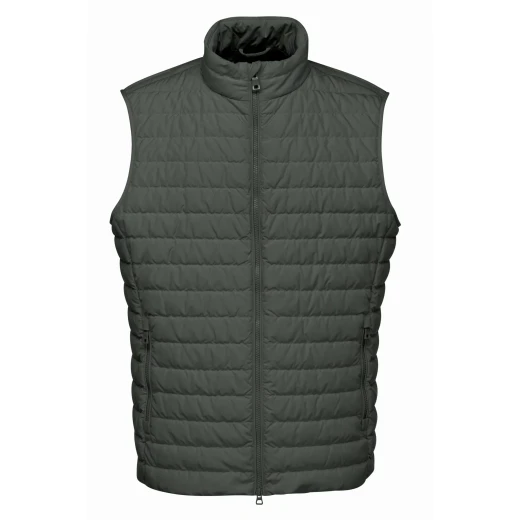 Warren's Man Ultra Light Sleeveless Down Vest 50, Climbing Ivy Color, Recycled Polyester, Water Repellent, Windproof, Matt Surface, Front Zip, Pockets, Trans-Seasonal, Packs Small