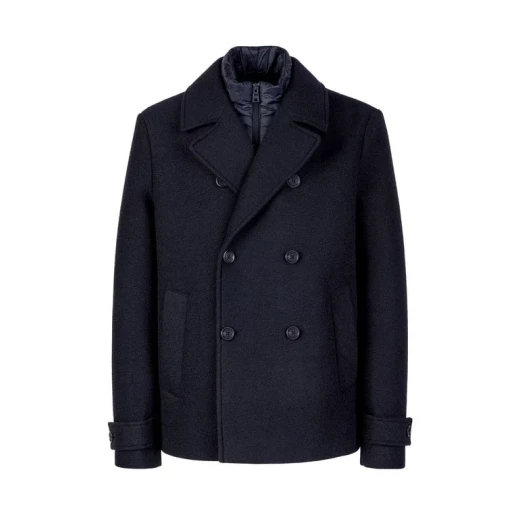 Claudio Man Sky Captain Peacoat for Men with Detachable Padded Bib in Wool and Polyester Blend, Stylish for Urban Wear, Size 58 - Claudio man - Image 3