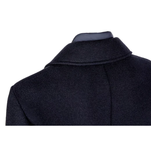 Claudio Man Sky Captain Peacoat for Men with Detachable Padded Bib in Wool and Polyester Blend, Stylish for Urban Wear, Size 58 - Claudio man - Image 6