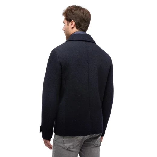 Claudio Man Sky Captain Peacoat for Men with Detachable Padded Bib in Wool and Polyester Blend, Stylish for Urban Wear, Size 58 - Claudio man - Image 8