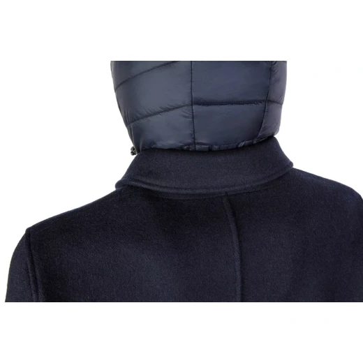Monreale Man Wool Blend Longline City Coat with Detachable Hood Sky Captain - Geox - Image 6