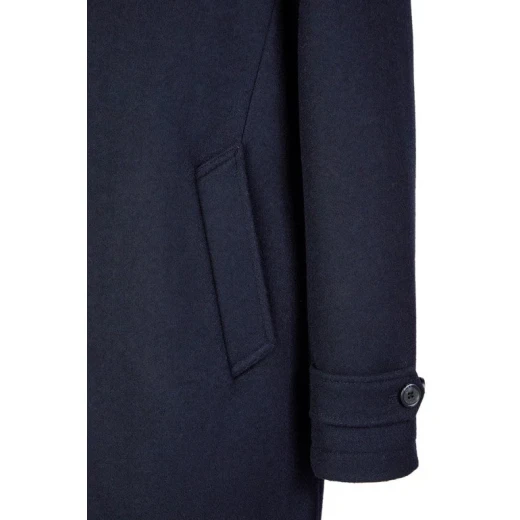 Monreale Man Wool Blend Longline City Coat with Detachable Hood Sky Captain - Geox - Image 8