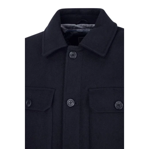Monreale Man Sky Captain Wool Blend Coat 60 Featuring Shirt Style Cut Windproof Protection 2 Chest Pockets Modern Urban Vibe - Monreale - Image 6