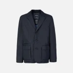 Avery Man Sky Captain Jacket Recycled Matt Polyester Water Repellent Wind Resistant for City Living Men's Outerwear 54 Size Modern Design Comfortable Fit - Geox