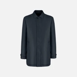 Avery Man's 50 Sky Captain Recycled Polyester City Coat: Wind and Rain Protection, Modern Design for Men, Recycled Lining and Padding, Item Code M5620E.T3278.F1624