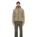 Snake 2.0 Man Parka Jacket Kalamata 48 Crafted From Recycled Polyester Sustainable Padding Snug Fit Effective Protection Against Cold Wind For City Days Modern Silhouette - Kalamata