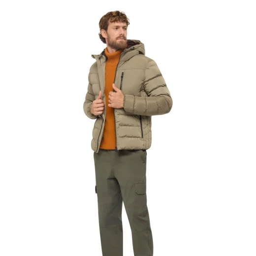 Snake 2.0 Man Parka Jacket Kalamata 52 Recycled Polyester Sustainable Padding Windproof Cold Protection City Aesthetic Modern Silhouette Snug Fit Itemcode M5628A T3266 F3272 - Kalamata - Image 4