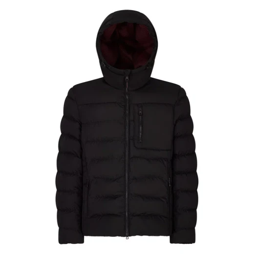 Snake 2.0 Man Black Parka Jacket Recycled Polyester Windproof Warm 50 Modern City Style Snug Fit Sustainable Padding Everyday Wear Winter Coat Item M5628A.T3266.F9000 Size 50 - Geox - Image 2