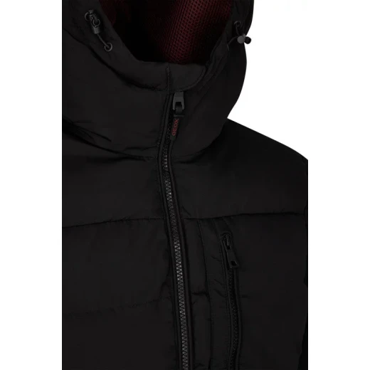 Snake 2.0 Man Black Parka Jacket Recycled Polyester Windproof Warm 50 Modern City Style Snug Fit Sustainable Padding Everyday Wear Winter Coat Item M5628A.T3266.F9000 Size 50 - Geox - Image 5