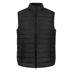 Wilmer Man Recycled Polyester Vest Black Water Resistant Wind Blocking