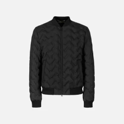 Geox Spherica Man Bomber Jacket Black 60 Designed for Men Recycled Polyester Wind and Rain Resistant for City Lifestyle Protection 100% Polyester